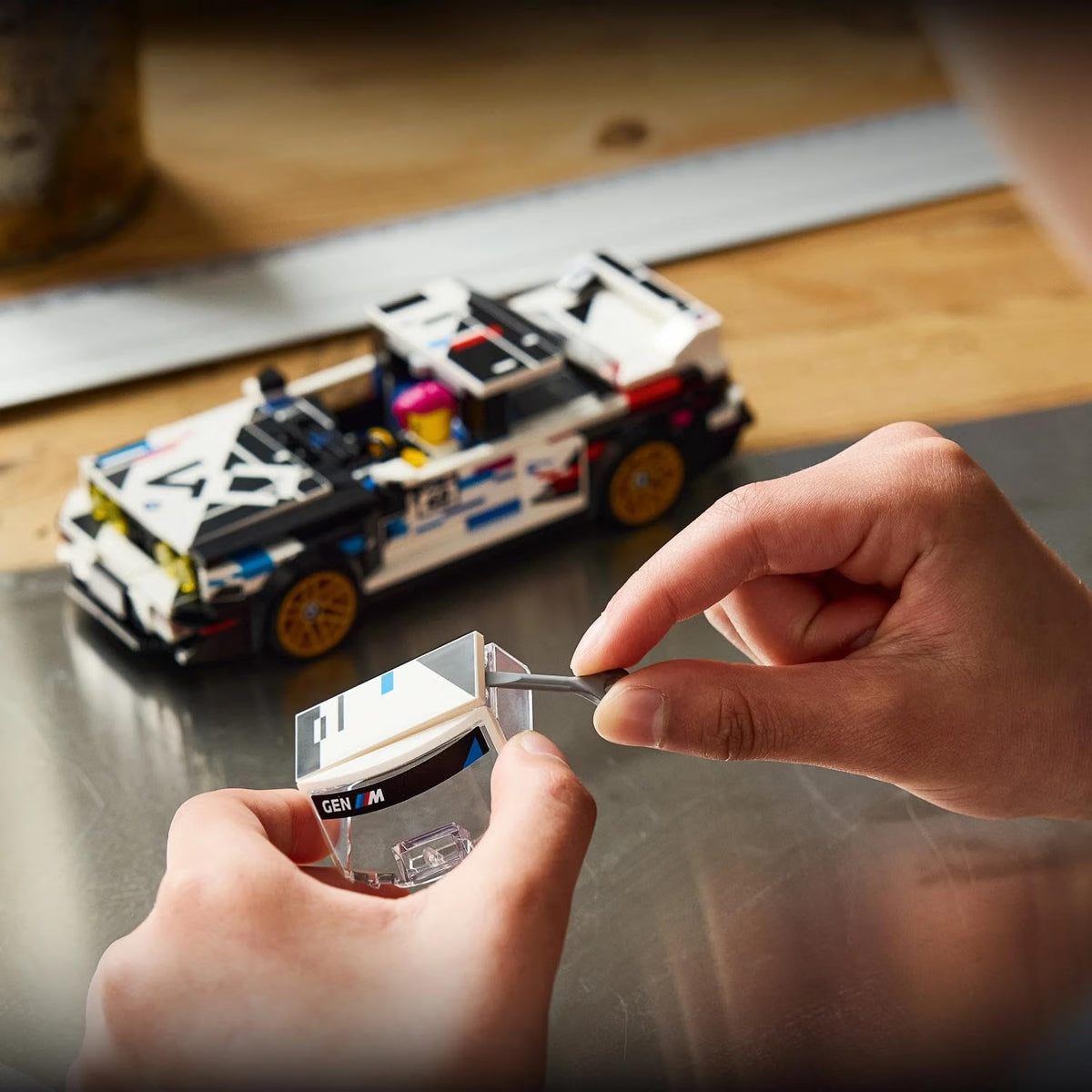 LEGO 77263 Speed Champions BMW M3 E30 – Collectible Race Car with Driver Minifigure, 358 Pieces, Ages 9+