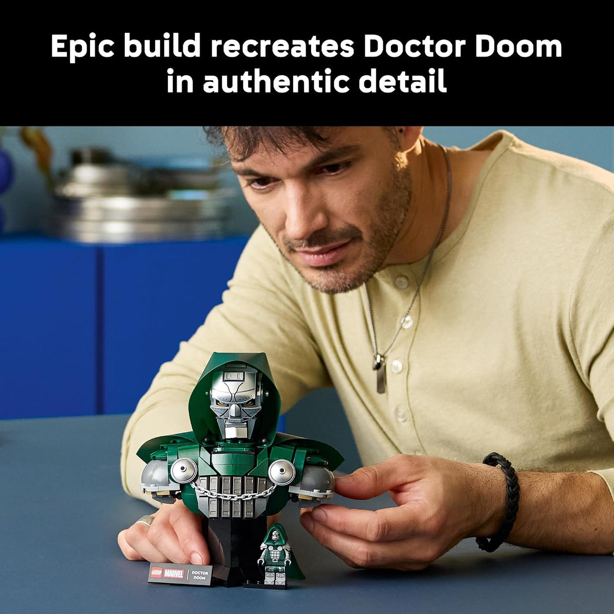 LEGO® Marvel Doctor Doom Bust 76345 – Avengers: Doomsday Collectible Display Model | 379-Piece Building Set for Adults