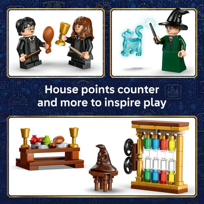 LEGO Harry Potter 76460 Hogwarts Castle: Sorting Hat Ceremony Toy - Collectible Patronus, Hermione & Draco Malfoy Minifigures with Wands & a Spinning Wheel - Gift for 7+ Year Old Girls & Boys