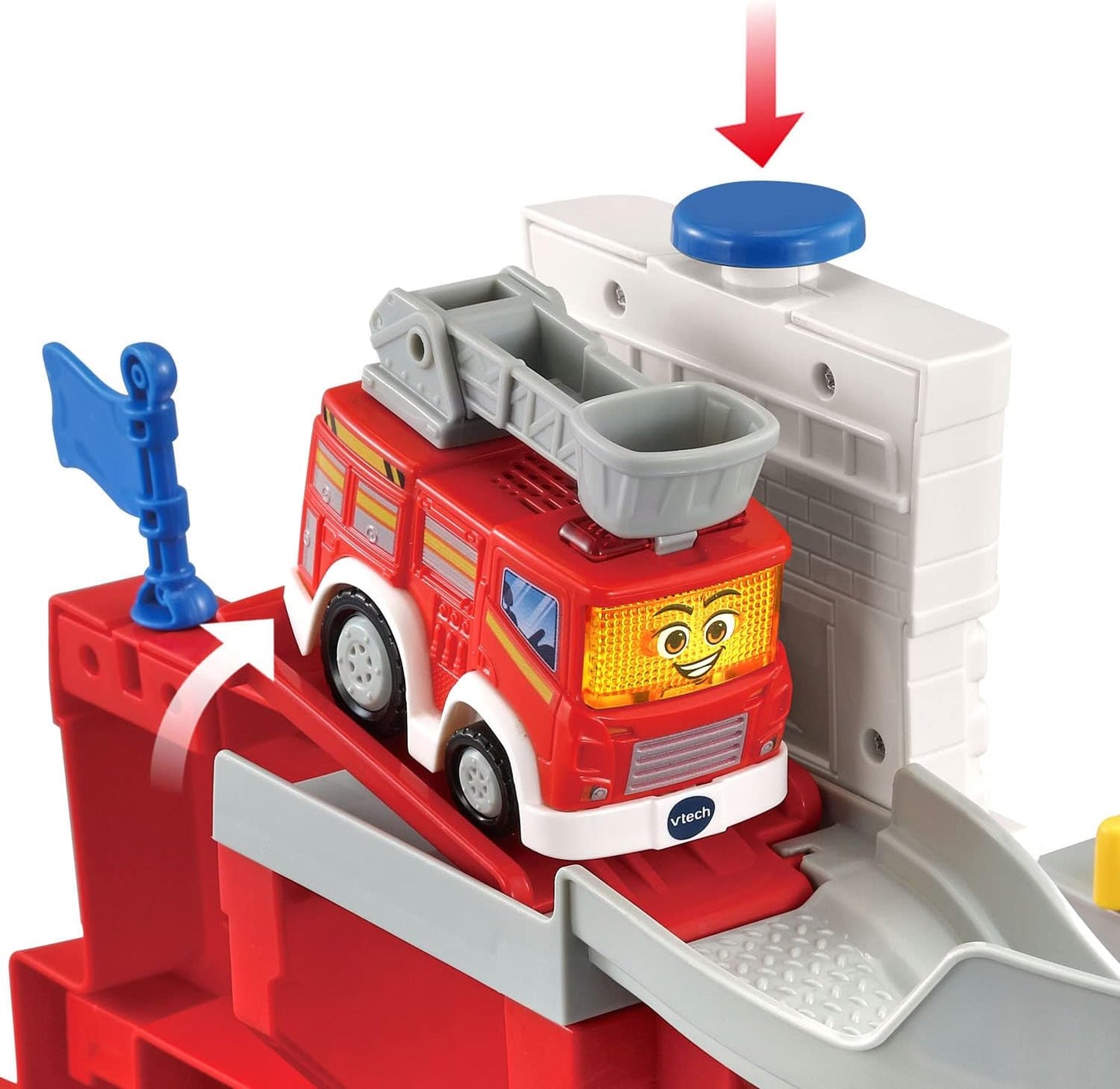 VTech Go! Go! Smart Wheels Rescue Tower Firehouse | Interactive Fire Station Playset with SmartPoint Fire Truck, Lights, Sounds & Rescue Missions for Toddlers