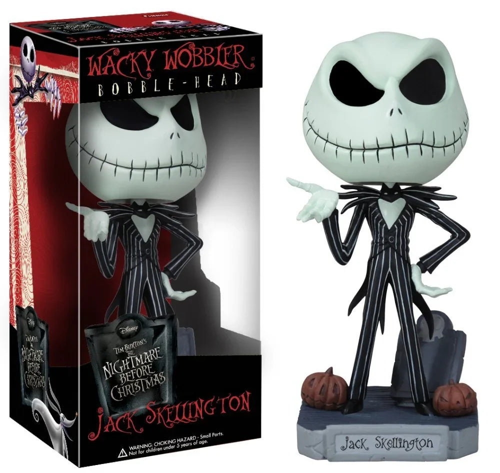 Funko TNBC Jack Skellington Wacky Wobbler Bobble Head 7" Inch Acton Figure - Jaiman Toys
