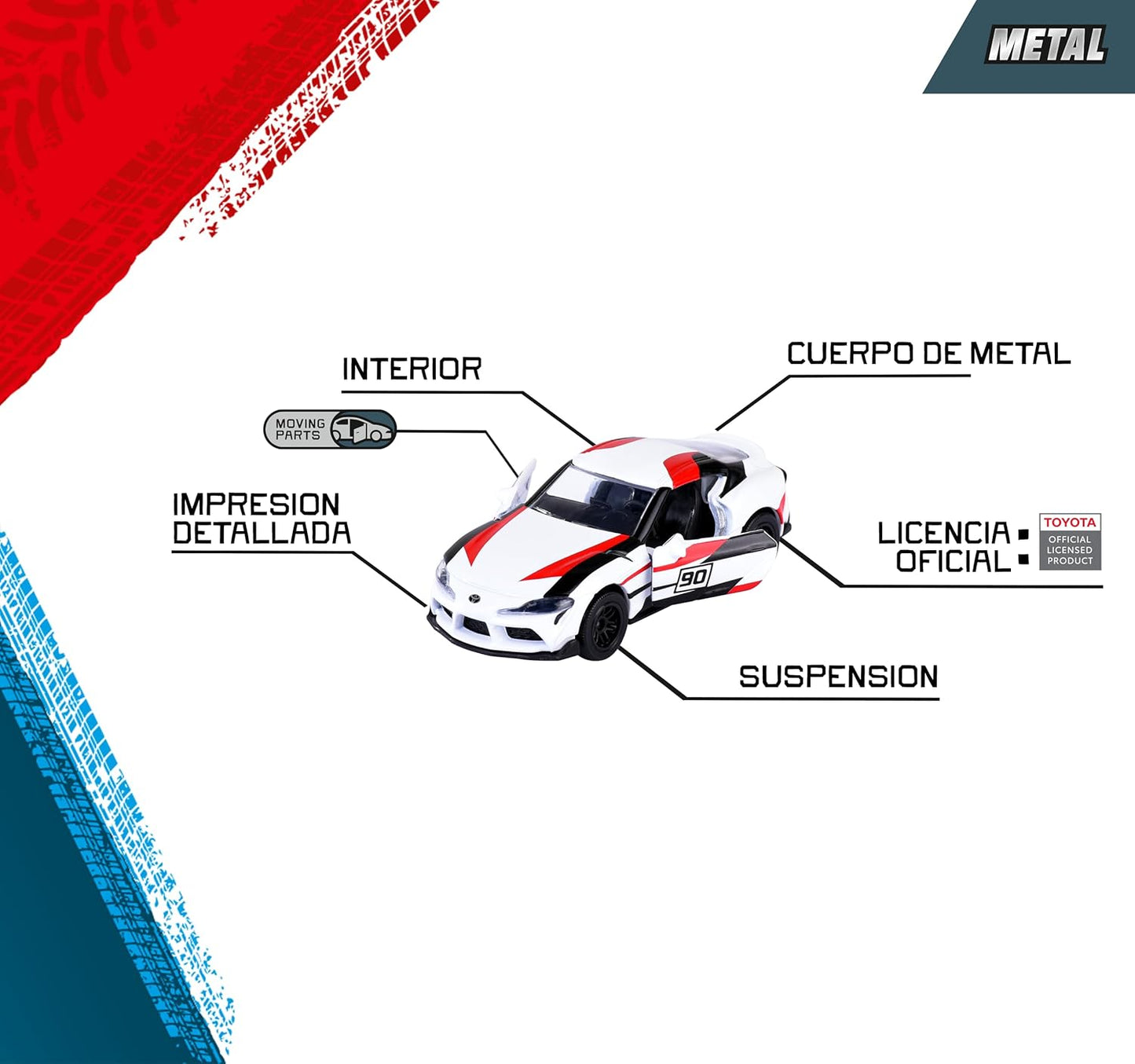 Majorette Japan Racer Die-Cast Car Set (5 Cars) | Toyota Licensed JDM Racing Models | Metal Body | 1:64 Scale | 3+ Years