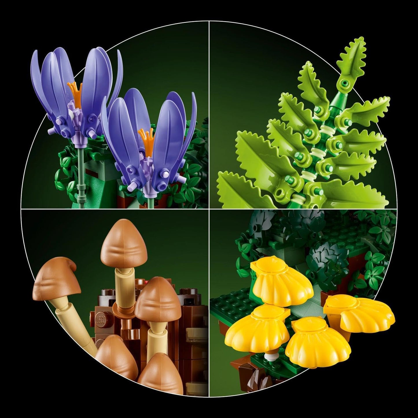 Lego 11505 Botanical Forest Mushroom Decorative Plants, Faux Green, Interior Decor, Fashionable Toy, Birthday, Present, Blocks, For Men and Women
