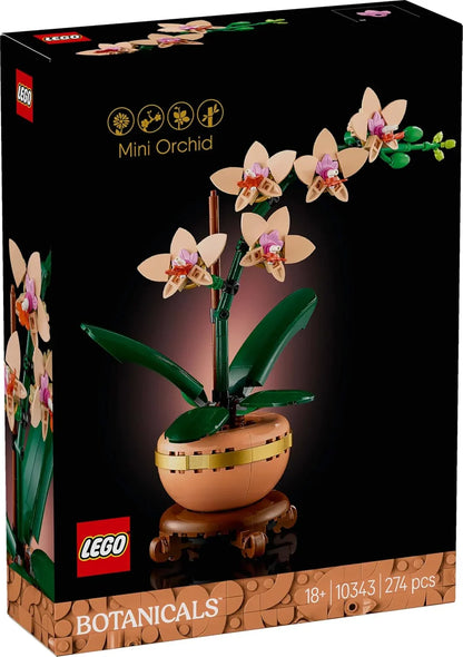 LEGO 10343 Botanicals Mini Orchid - Artificial Flowers Set (274 Pieces)