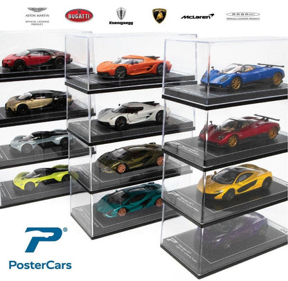 PosterCars 1:64 Koenigsegg Jesko Absolut (Orange) Blister Pack – Hypercar League No.5 | Premium Resin Sculpture for Collectors - Jaiman Toys
