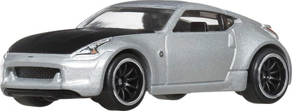 Hot Wheels Premium Fast & Furious Nissan 370Z 1:64 Die-Cast Model Car – Real Riders | Metal Body | 3/5 (Silver)