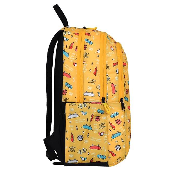 Arctic Fox Bitsy Skate Yellow 21 Liters School Backpack for Boys and Girls - Jaiman Toys