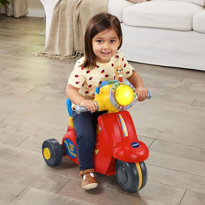 VTech 2-in-1 Map & Go Scooter | Interactive Ride-On Trike & Scooter with Lights, Sounds & Learning Activities | Ages 12–36 Months