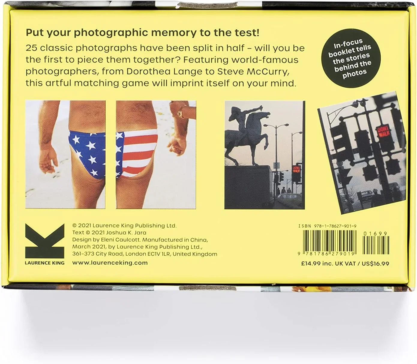 Photographic Memory: Match & Reveal 25 Iconic Photos – Laurence King Game - Jaiman Toys