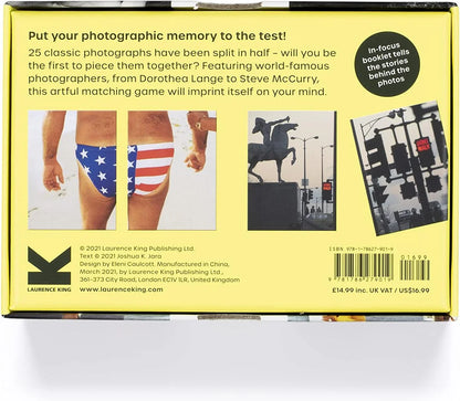 Photographic Memory: Match & Reveal 25 Iconic Photos – Laurence King Game - Jaiman Toys