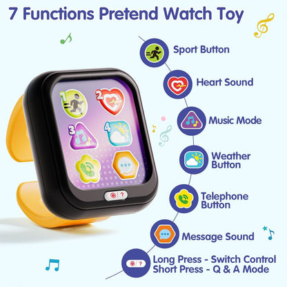 Hola Early Learning Smart Watch for Kids | Interactive Educational Toy with Sounds, Music & Learning Activities (12–60 Months)