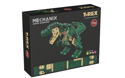 Zephyr Mechanix T-Rex Collector’s Edition – 404-Piece Metal Dinosaur Model Building Kit, Ages 8+