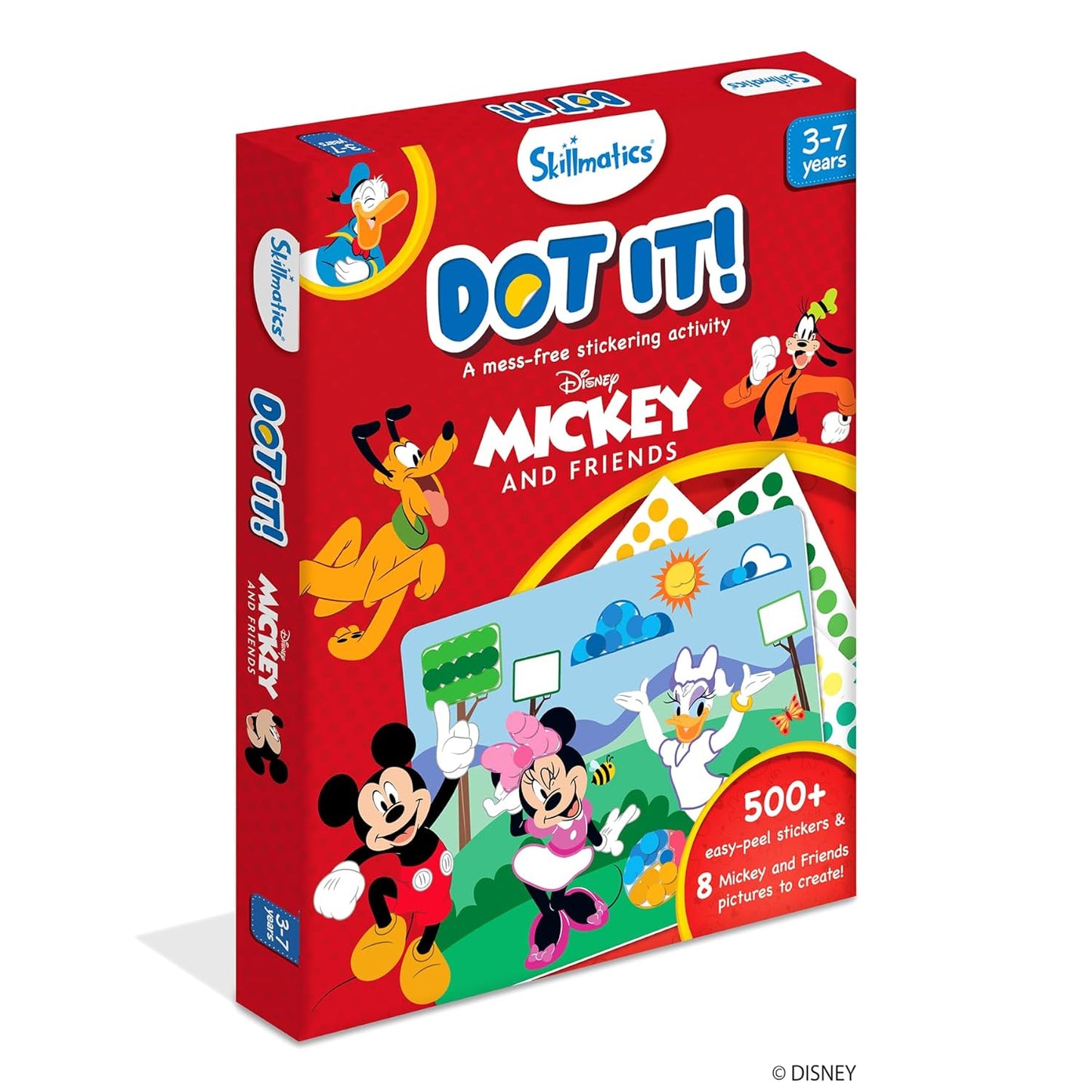 Skillmatics Art Activity-Dot It Mickey and Friends, Mess-Free Sticker Art for Kids, Craft Kits, DIY Activity, Gifts for Boys & Girls Ages 3, 4, 5, 6, 7, Travel Toys for Toddlers, Paper, Multicolor