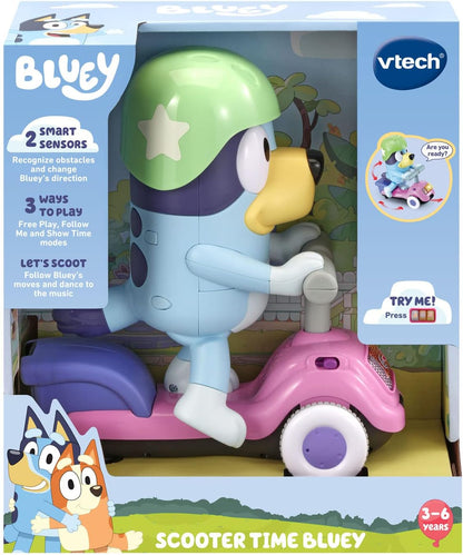 VTech Bluey Scooter Time Bluey Interactive Toy | Motion, Lights, Music & Follow-Me Learning Toy | Ages 3–6 Years
