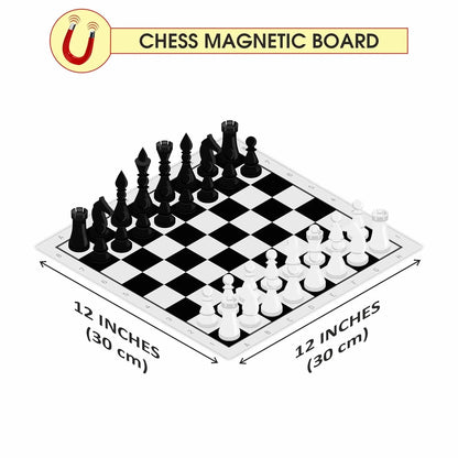Ankit Toys Magnetic Chess 12" – Portable Travel Chess Set for Kids & Adults