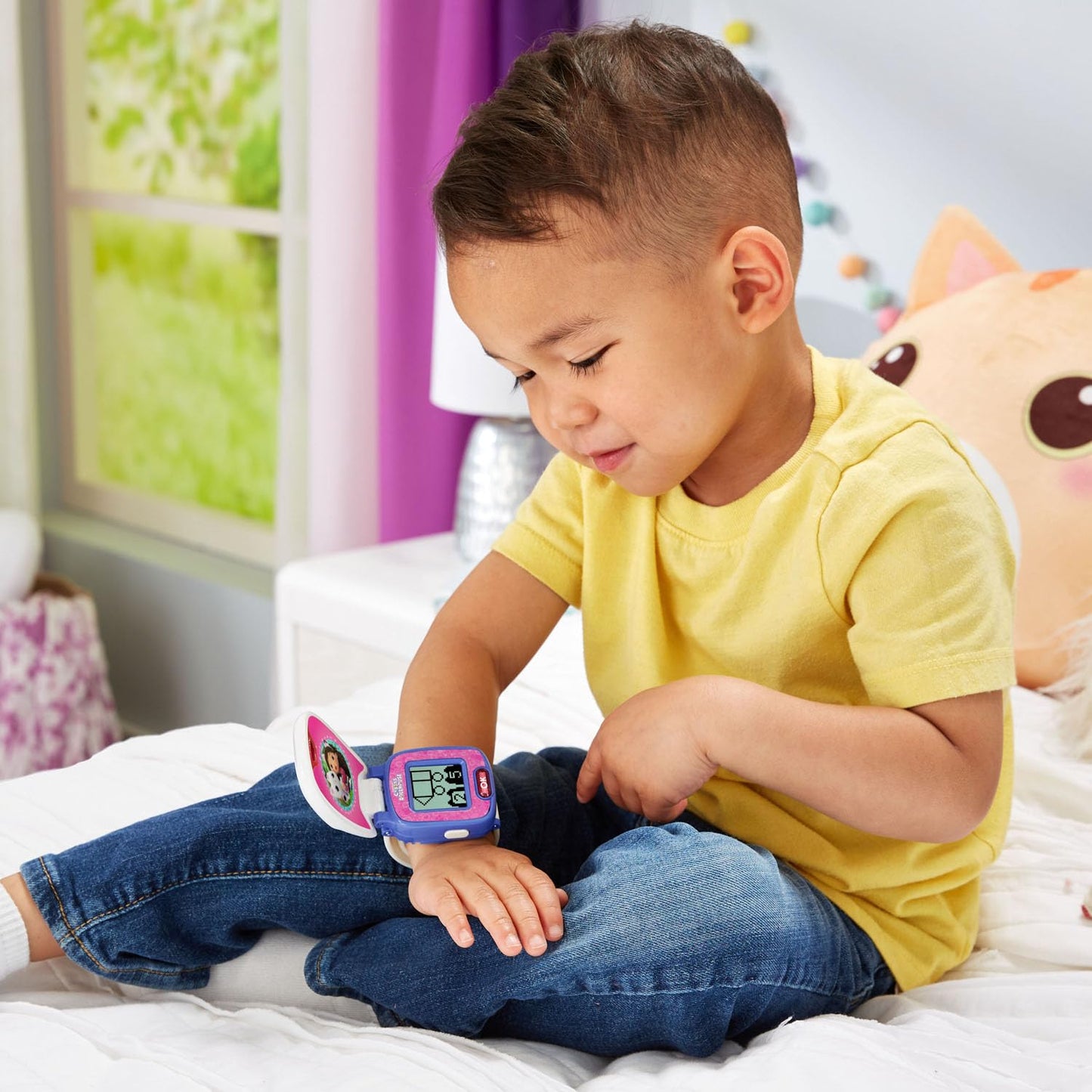 VTech Gabby's Dollhouse Pandy Paws Paw-Tastic Learning Watch | Interactive Kids Digital Watch with Games, Clock & Alarm | Ages 3+