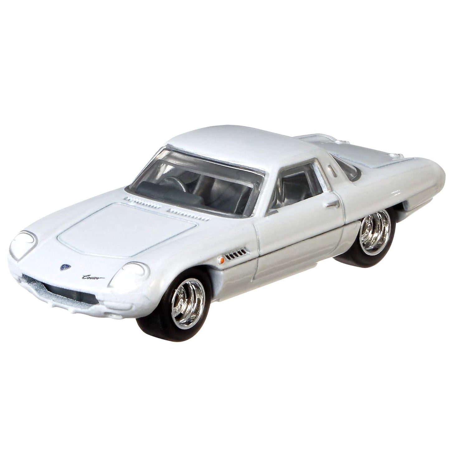 Hot Wheels Premium Pop Culture Jay Leno’s Garage 1968 Mazda Cosmo Sport – 1:64 Diecast Model with Real Riders