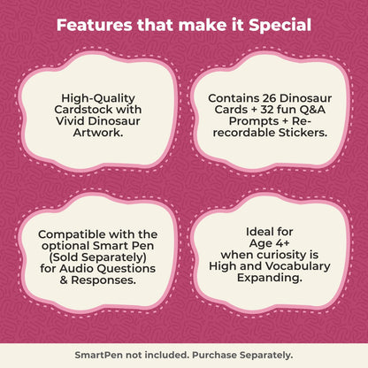 goDiscover A to Z Dinosaurs Interactive Flash Cards for Kids | Talking Learning Cards (4+ Years)