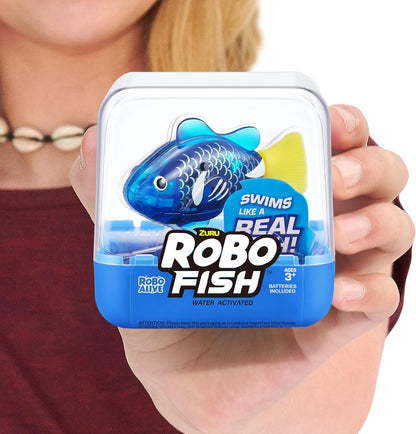 ZURU Robo Alive Robo Fish Water Activated Robotic Swimming Fish Toy, Swims Like a Real Fish in 5 Directions, Colour Changing Water Toy with Realistic Movement, Batteries Included, Interactive Bath & Pool Toy for Kids 3+ – Multiple Colours