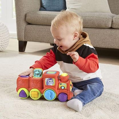 VTech Pop and Sing Animal Train | Interactive Musical Pull-Along Train with Pop-Up Animals, Lights, Sounds & Early Learning Fun