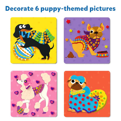 Skillmatics Art Activity - Fun With Foam Puppies, No Mess Sticker Art For Kids, Craft Kits, Diy Activity, Gifts For Boys & Girls Ages 3, 4, 5, 6, 7, Travel Toys, Multicolor