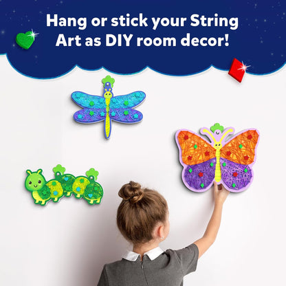 Skillmatics Art & Craft Activity - Super Strings Bugs & Butterflies, Mess-Free Art for Kids, Craft Kits & Supplies, DIY Creative Activity, Gifts for Boys & Girls Ages 6, 7, 8, 9, 10, 11, 12