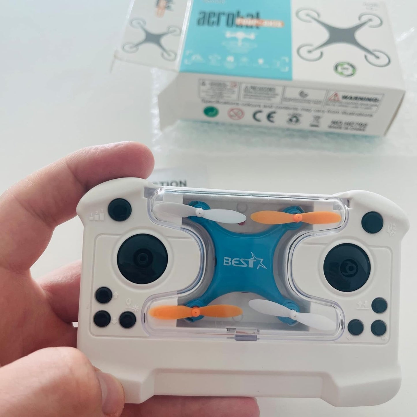 Mini Four-Axis RC Drone – Blue | 360° Flip | Stable Flight | Remote Controlled Toy Drone (Age 14+)