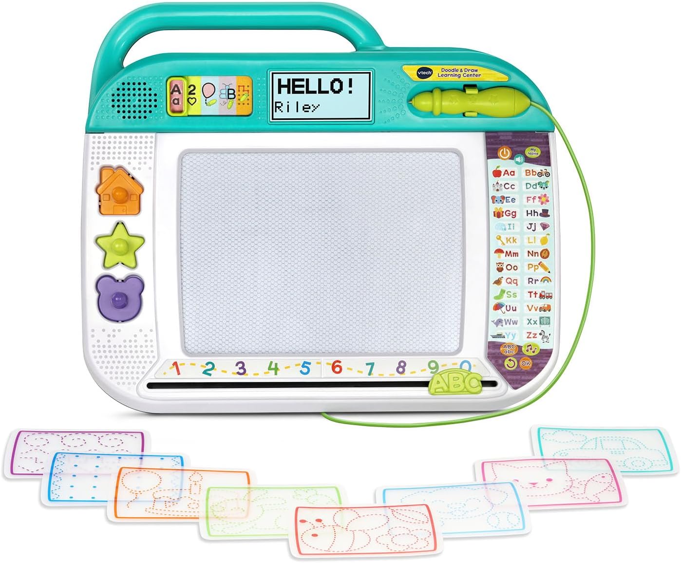 VTech Doodle & Draw Learning Center | Interactive Educational Writing & Drawing Board with LCD Screen, Stencils, Magnetic Stamps, Stylus & Learning Games | Preschool Learning Toy