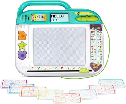 VTech Doodle & Draw Learning Center | Interactive Educational Writing & Drawing Board with LCD Screen, Stencils, Magnetic Stamps, Stylus & Learning Games | Preschool Learning Toy
