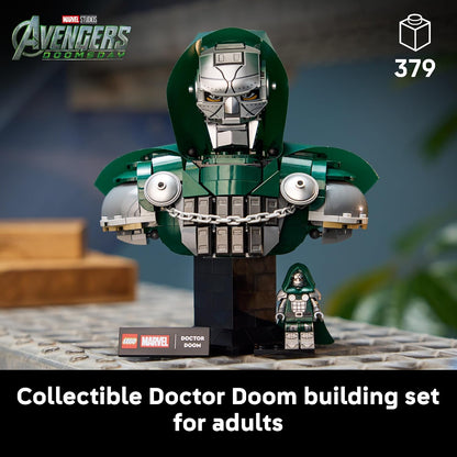LEGO® Marvel Doctor Doom Bust 76345 – Avengers: Doomsday Collectible Display Model | 379-Piece Building Set for Adults