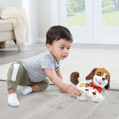 VTech Walk and Woof Puppy | Interactive Pull-Along Learning Puppy with Barking Sounds, Music, Letters & Early Learning for Toddlers