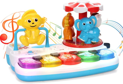 Baby Musical Toys Animal Amusement Park with Light, Kids Baby Toddler Piano Keyboard, Educational Learning Toy - Jaiman Toys