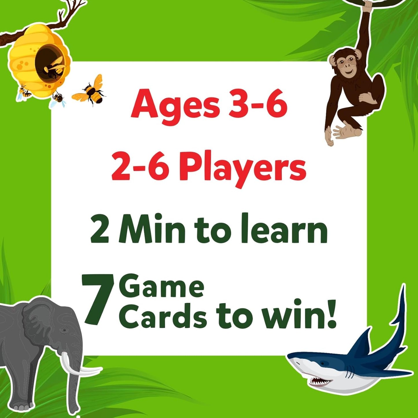 Skillmatics Card Game - Guess in 10 Junior World of Animals for Kids, Boys, Girls, and Families Who Love Board Games and Educational Toys, Travel Friendly, Gifts for Ages 3, 4, 5, 6