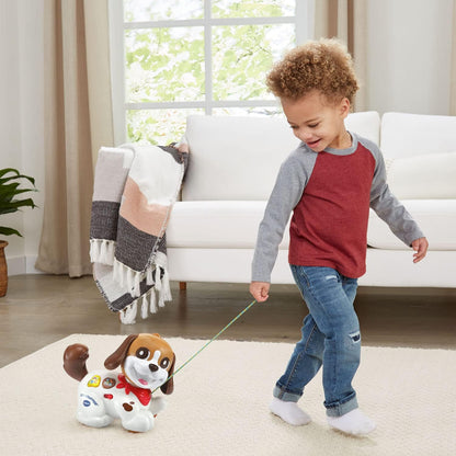 VTech Walk and Woof Puppy | Interactive Pull-Along Learning Puppy with Barking Sounds, Music, Letters & Early Learning for Toddlers