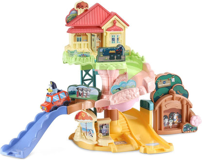 VTech Bluey Road Trip Vehicle Playset | Interactive Bluey Adventure Playset with Vehicle, Lights, Sounds & Multi-Level Family Play for Kids