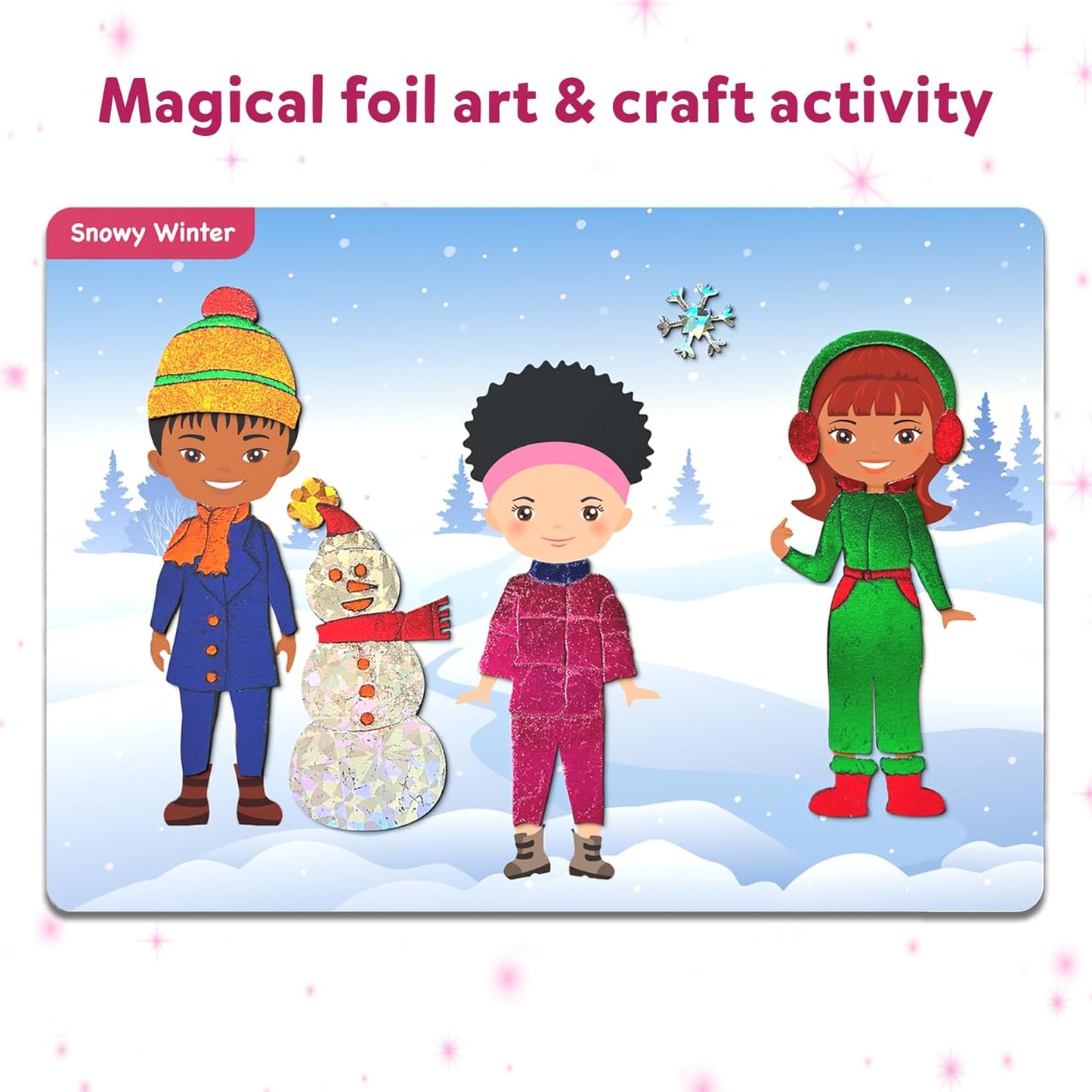 Skillmatics Paper Art & Craft Activity - Foil Fun Dress Up, No Mess Art for Kids, Craft Kits & Supplies, DIY Creative Activity, Gifts for Girls & Boys Ages 4, 5, 6, 7, 8, 9, Travel Toys, Multicolor