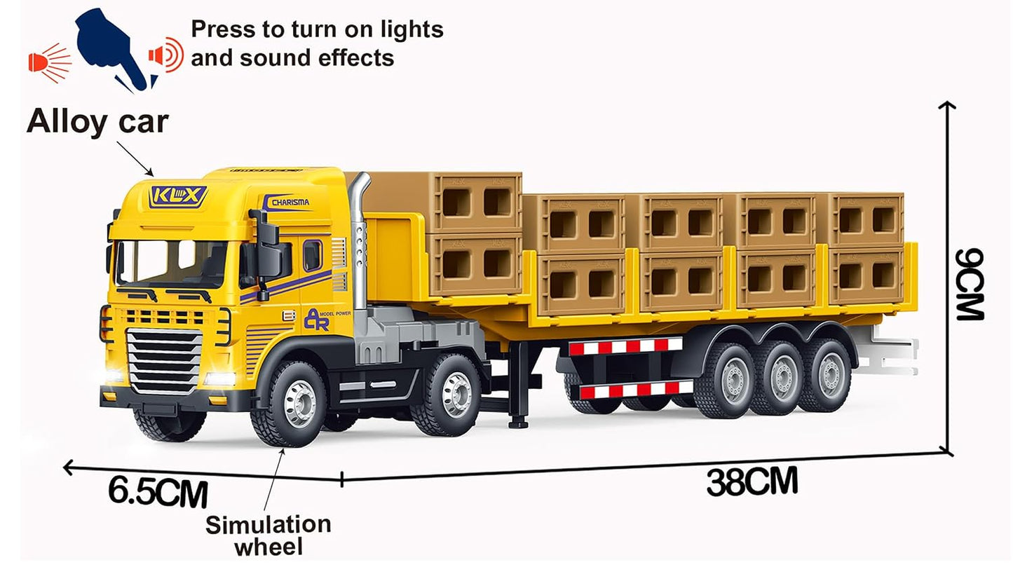 Joy Junction 1:24 Trailer Truck with Cargo Boxes, Light & Sound