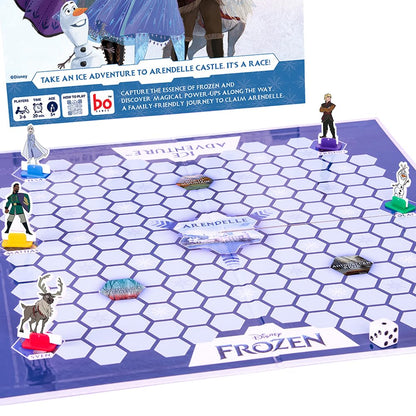 Disney Frozen Ice Adventure Board Game by BOL – Elsa, Anna, Olaf & Kristoff Family Racing Game for Kids Ages 5+ | 2–6 Players