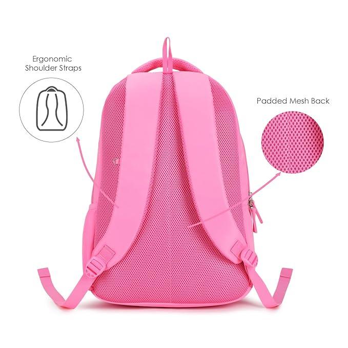 Genie Paige Backpack for Women – 19” | Lightweight, Water-Resistant & Spacious (36L) with Happy Pouch - Jaiman Toys