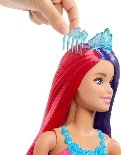 Barbie Dreamtopia Princess Doll 11.5-Inch | Two-Tone Fantasy Hair with Styling Accessories | Ages 3+