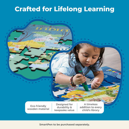 goDiscover India Map Puzzle for Kids | 120-Piece Educational Learning Puzzle (4+ Years)