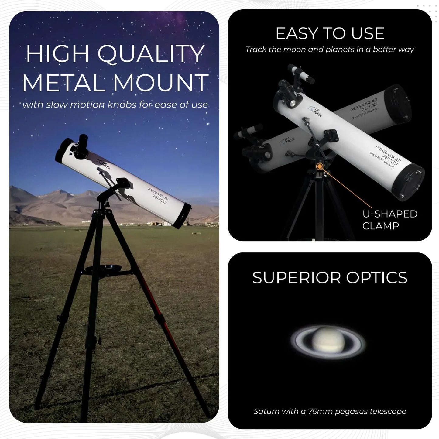 Pegasus 76700 HD Telescope – Explore Moon, Planets & Deep Space in Ultra Clarity - Jaiman Toys