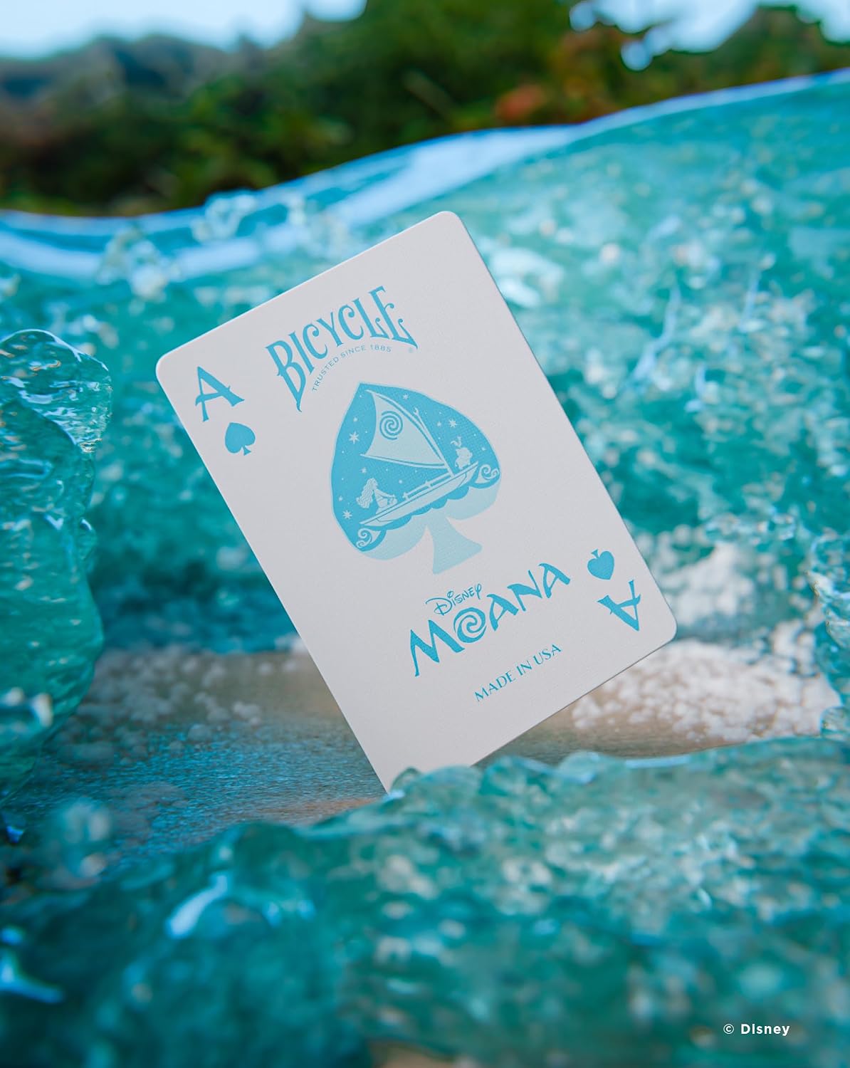 Bicycle Disney Moana Playing Cards – Poker Size Deck with Air-Cushion Finish & Foil Tuck Box