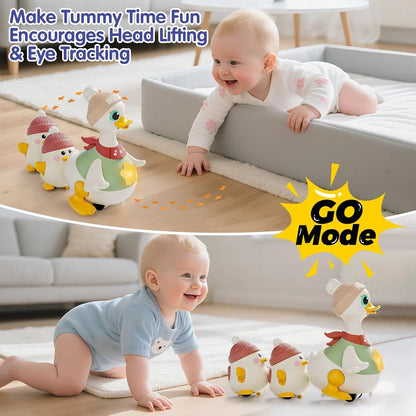 HOLA Baby 3-Pack Swinging Ducks Toys – Light & Music Tummy Time Toys for 6–18 Months - Jaiman Toys