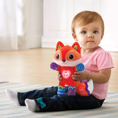 VTech Soothing Songs Fox, Red | Interactive Musical Plush Fox with Lights, Songs & Sensory Play for Babies