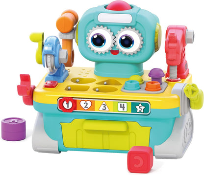Hola 9-in-1 Robot Workbench Tool Set for Kids – Interactive Learning Toolbox with Tools, Shapes & Activities (12–60 Months)