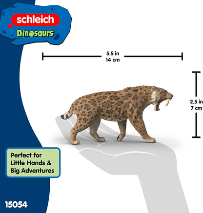 Schleich Dinosaurs - Smilodon Toy Figurine - Kids Ages 4+ | 15054 | Dinosaur Figurine, Realistic Animal Toys, Dino Figure for Boys and Girls, Screen-Free...