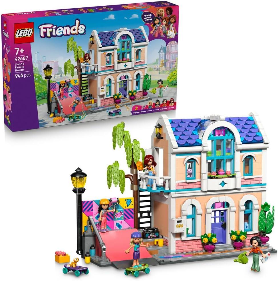 LEGO Friends 42687 Liann's Family House Toy - Miniature Set incl. a Garden, 4 Mini Dolls, Pet Axolotl & Gecko Animal Figures and Accessories - Birthday Gift for 7+ Year Old Girls