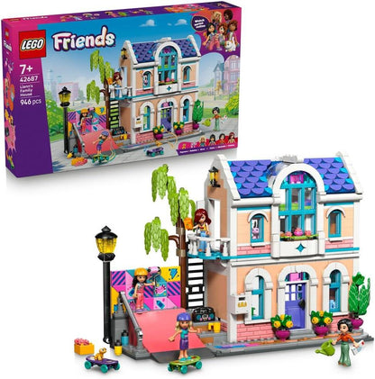 LEGO Friends 42687 Liann's Family House Toy - Miniature Set incl. a Garden, 4 Mini Dolls, Pet Axolotl & Gecko Animal Figures and Accessories - Birthday Gift for 7+ Year Old Girls