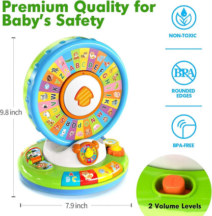 Musical Spin & Sing Alphabet Zoo Infant Toys– Interactive Learning Toy for Toddlers Ages 6–18 Months | Educational Gift for Baby Boys & Girls (1–3 Years) - Jaiman Toys